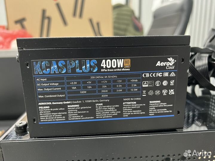 Блок питания AeroCool Kcas Plus 400W 80+ Bronze
