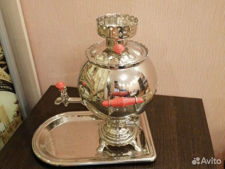 Самовар латунный электрический