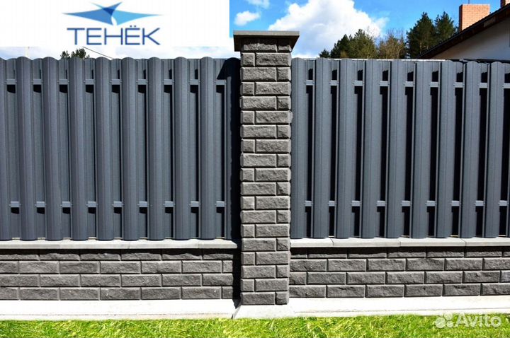 Забор из евроштакетника матовый