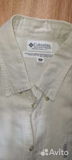 Мужская рубашка columbia 56 58 Лен