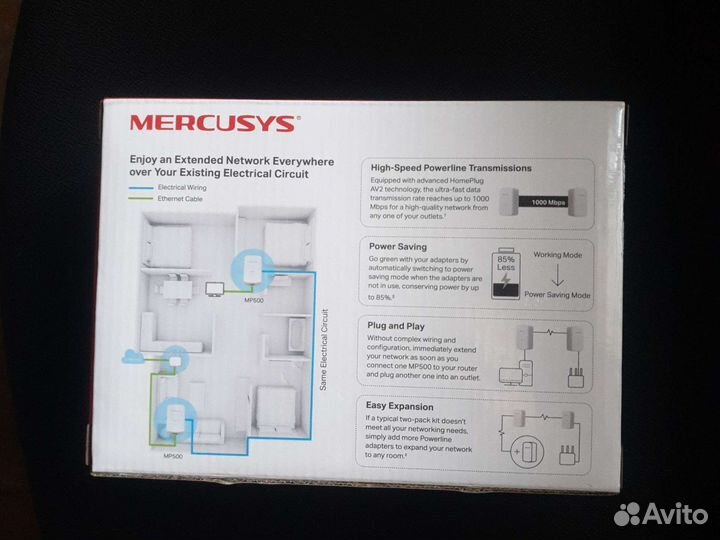 Комплект сетевых адаптеров mercusys MP500 KIT