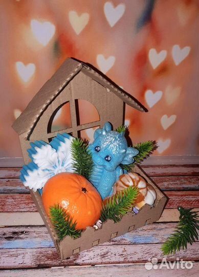 Новогодняя композиция из мыла ручной работы