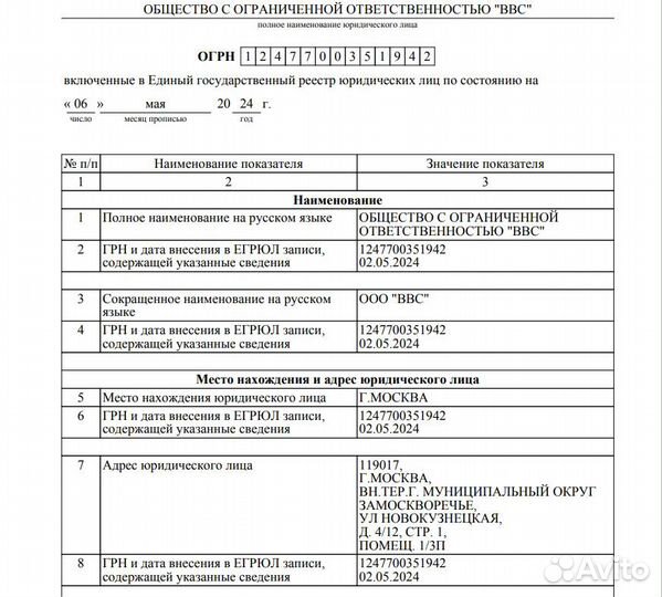 Готовая фирма осно (ООО)