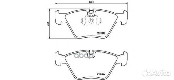 Колодки тормозные дисковые перед P06043 Brembo