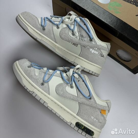 Кеды Dunk Low Off-White Lot 38