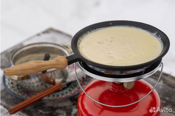 Сковорода блинная чугунная davr metall