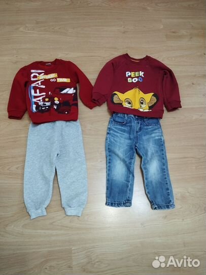 Детские вещи пакетом мальчика на возраст 1-2,5 г