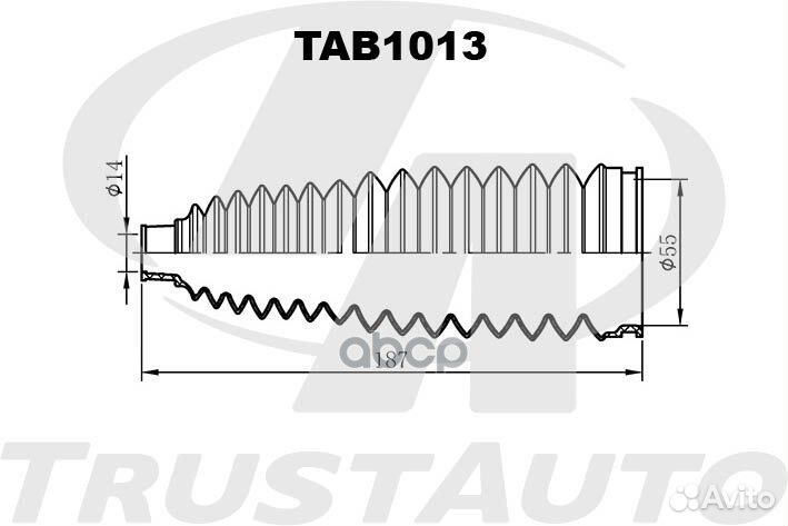 Пыльник рулевой рейки (ta) trustauto TAB1013