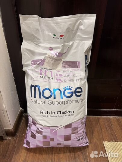 Корм для кошек monge CAT sterilised chicken (10кг)