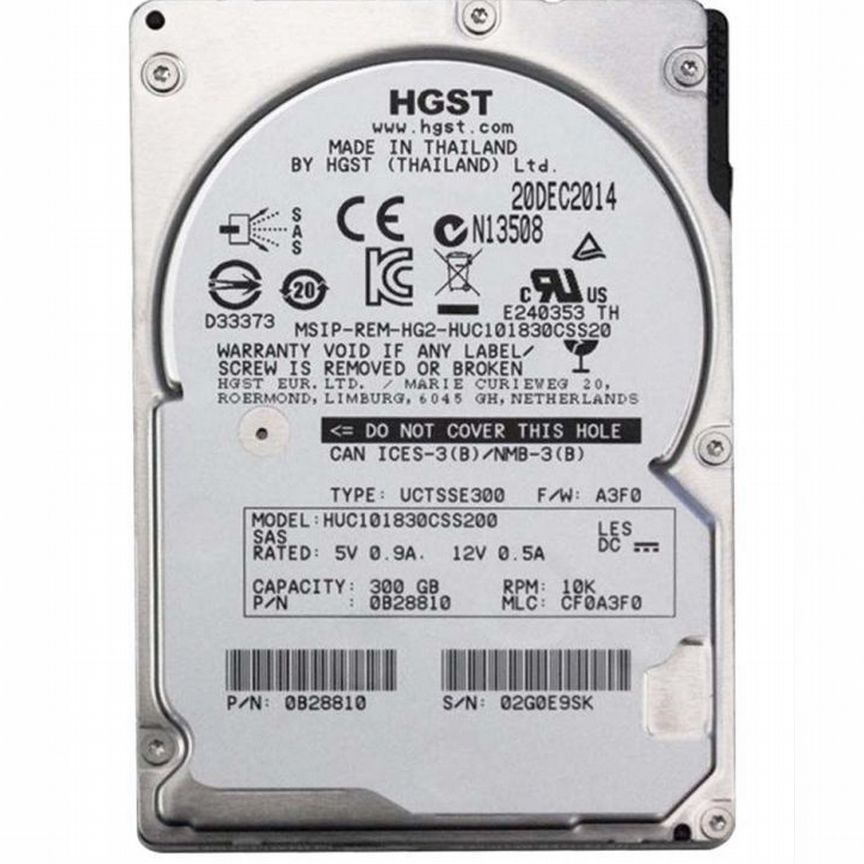 [HUC101830CSS200] Жесткий Диск Hgst 0b28810 300gb 10520 Sas 2,5" Hdd Huc101830css200