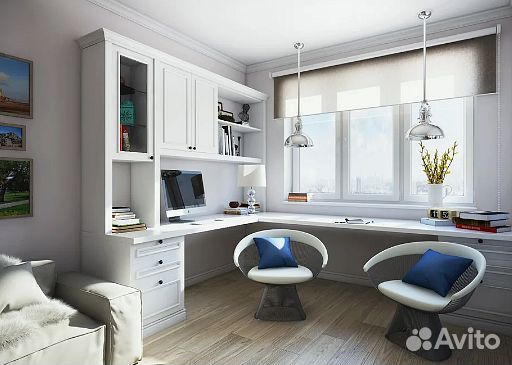 Детская рабочая зона со шкафом на заказ