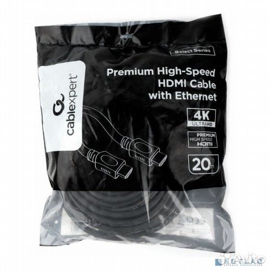 Кабель hdmi Cablexpert CC-hdmi4L-20M, 20м, v2.0, 1