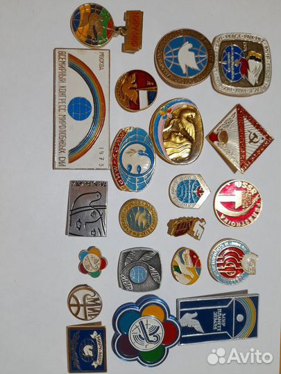 Значки СССР- Мир,Перестройка,Голубь Мира