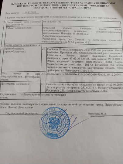 Участок 6,5 сот. (СНТ, ДНП)