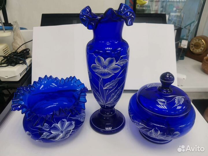 Комплект кобальтовое закалённое стекло