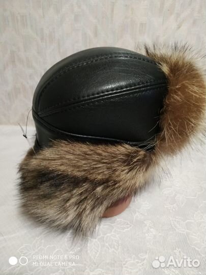 Шапка меховая детская с ушами натуральный мех