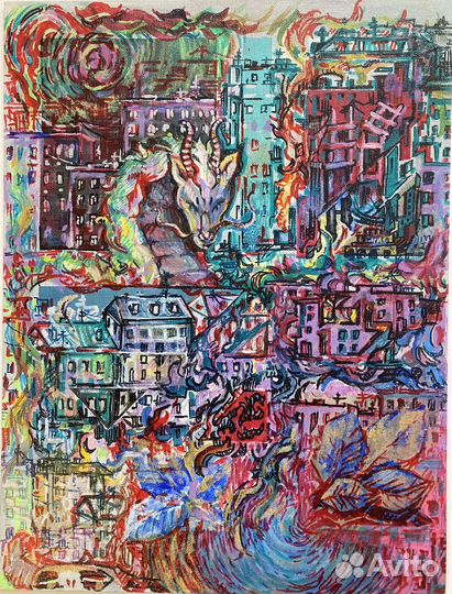 Картина абстракция жизнь игра