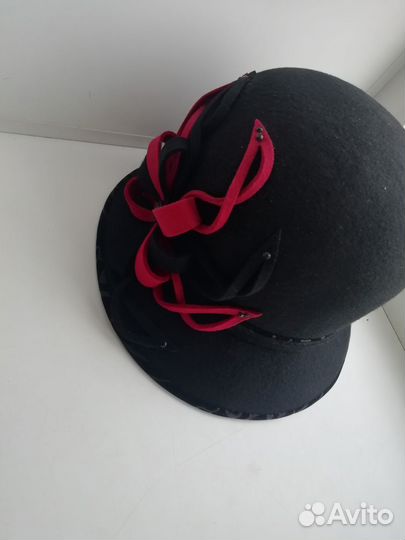 Шляпа фетровая женская черная