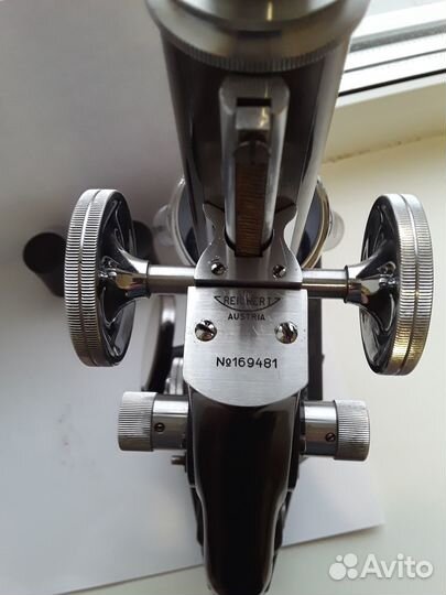 Старинный австрийский микроскоп Reichert Austria