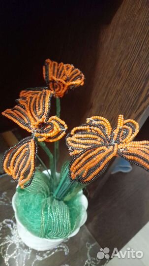 Цветы из бисера своими руками