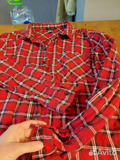 Рубашка красная в клетку