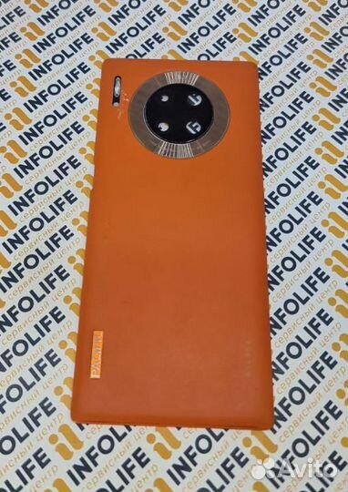 Задняя крышка для Huawei Mate 30 Pro оранжевая б/у