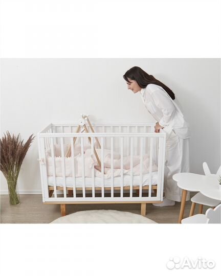 Детская кровать для новорожденных с матрасом