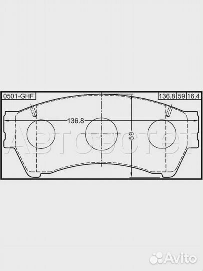 Тормозные колодки дисковые 0501-GHF