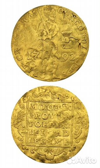 RRR Редкий золотой Червонец Екатерины II 1792год