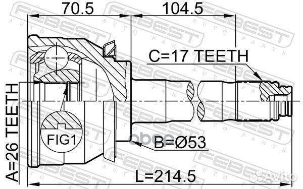 Шрус внешний opel frontera A 0610-004 0610-004