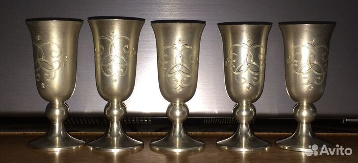 Серебряные рюмки. 5 шт. 916 пр. Таллин