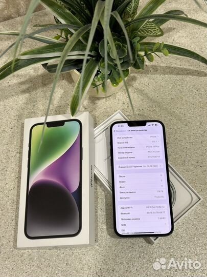 iPhone 14 Plus 128 gb (93акб, Идеал, Sim+eSim)