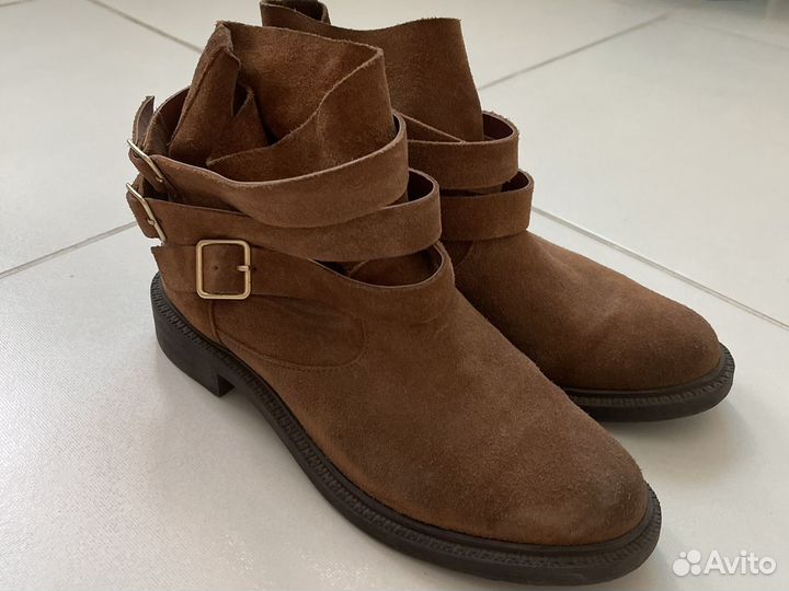 Ботинки женские mango,38 размера,натуральная замша