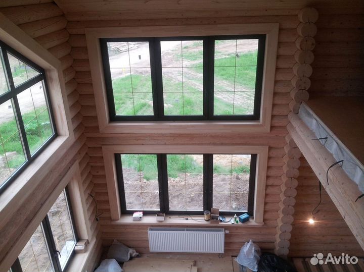 Пластиковые французские окна rehau