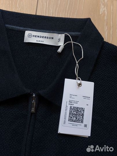 Джемпер на полузамке Henderson 100% шерсть 56