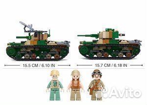 Японский средний Танк 2 в 1 563 конструктор