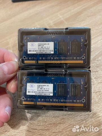 DDR DDR2 So-dimm Nanya NT256T64UH4A0FN-37B 256Mb