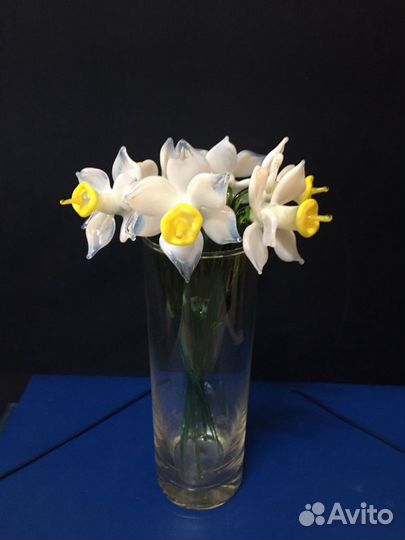 Цветы стекло ручная работа