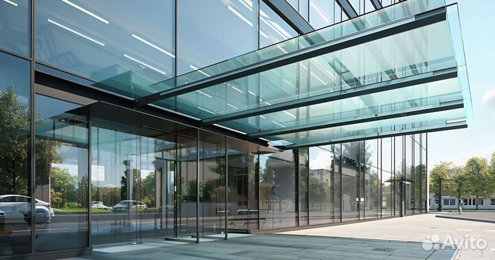 Стеклянные козырек от производителя