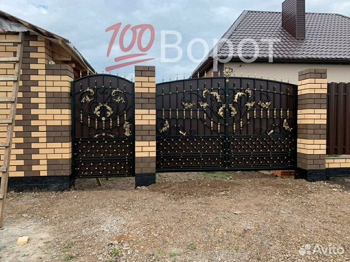 Ворота кованые откатные автоматические