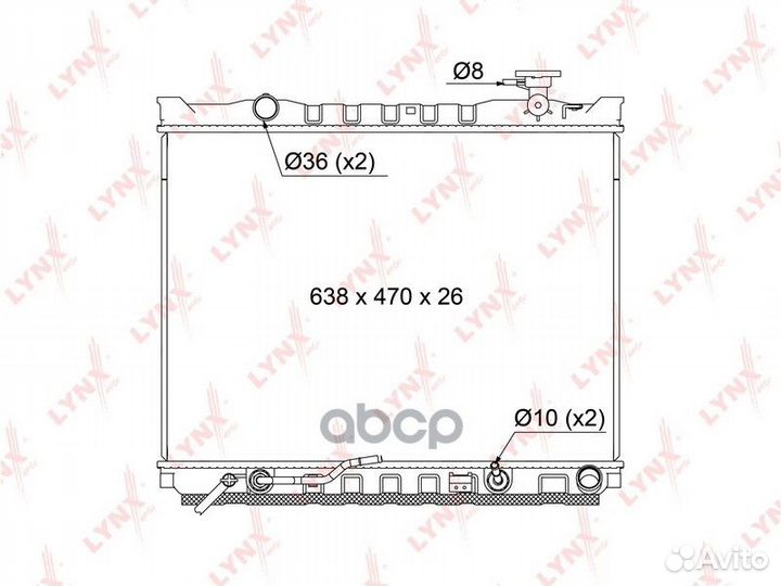Радиатор охлаждения паяный AT Kia Sorento (BL)