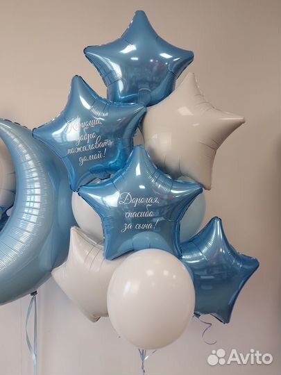 Гелиевые и воздушные шары на выписку