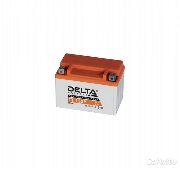 Мото аккумулятор Delta CT 1209 (12V / 9Ah / 135A)