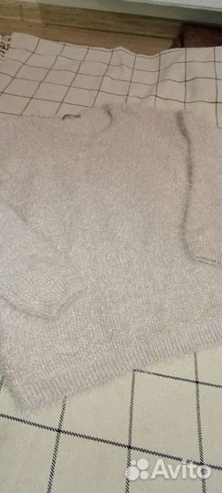 Джемпер женский новогодний с люрексом М 46 размер