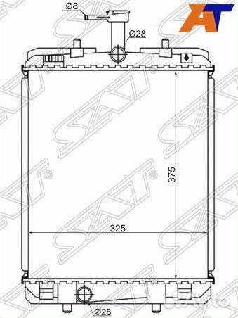 Радиатор citroen C1, citroen C1 05, peugeot 107, p