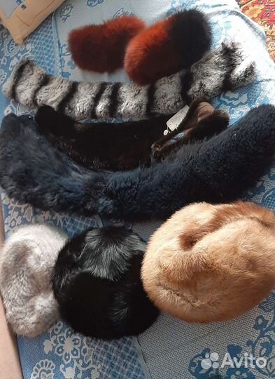 Меховой воротник песец,норка,мутон и шапки бу