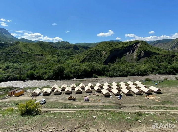 Палатка для глэмпинга, сафари тент