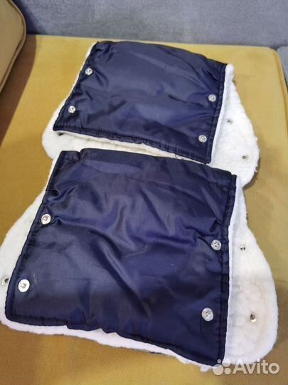 Муфта варежки на коляску овчина