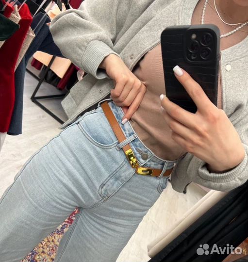 Ремень в стиле Hermes кожаный