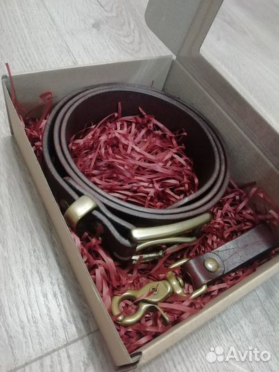 Мужской кожаный ремень ручной работы